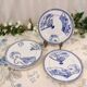 6 Assiettes Gien "Éventails japonais"