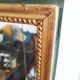 Rectangular mirror with beaded threads 35x128cm