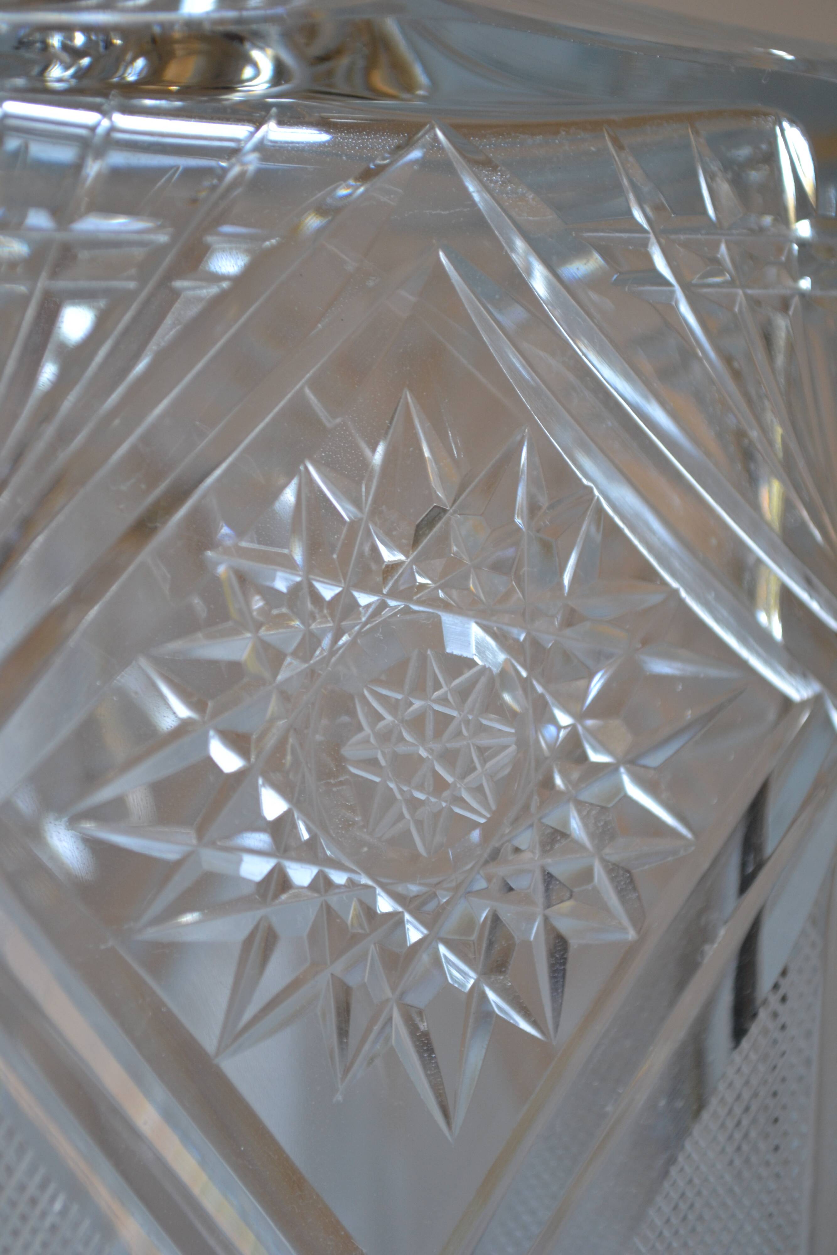 Cut crystal whisky decanter