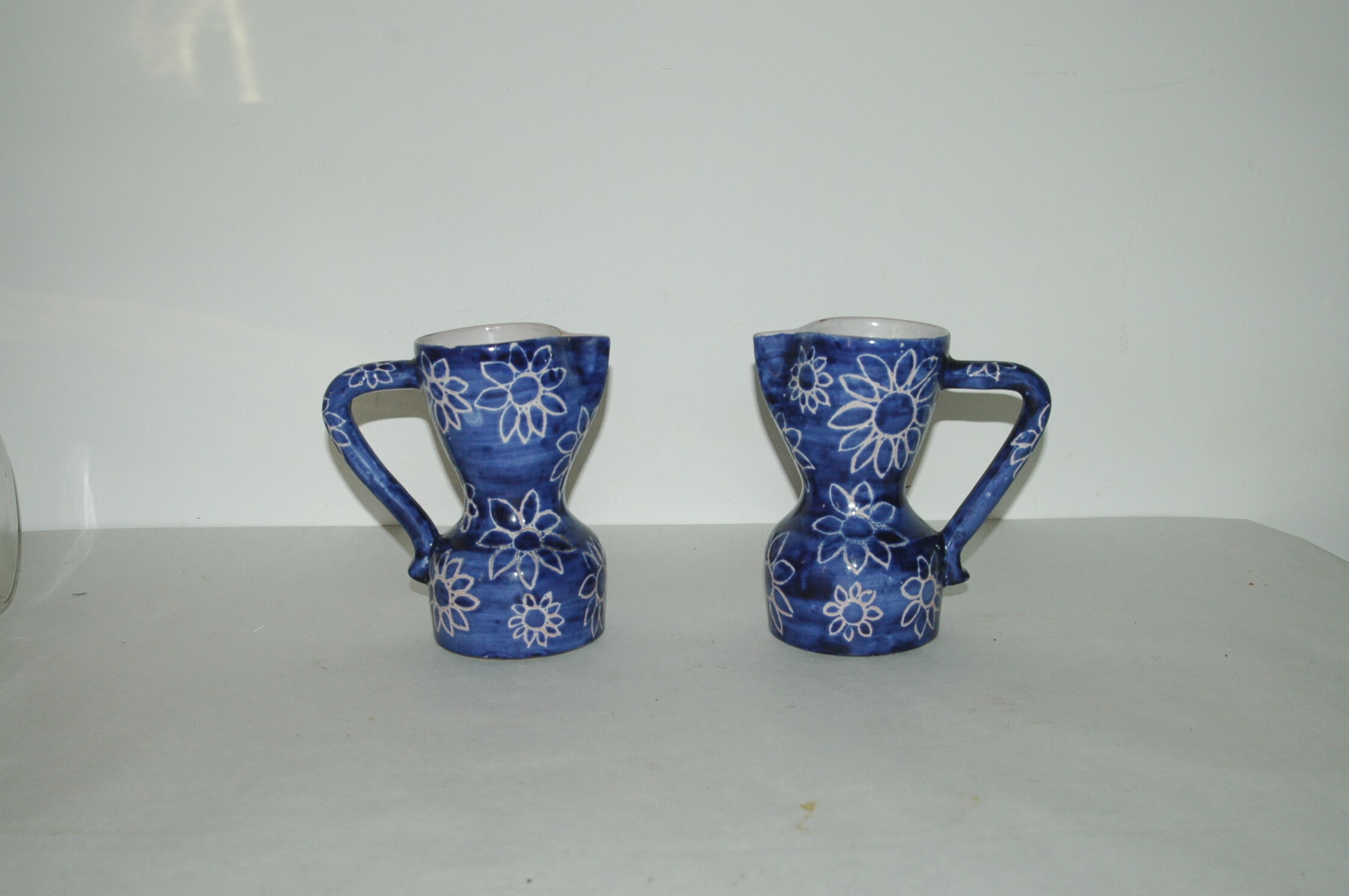 Pair of broc vases signed Allix Michel Alexandrov Vallauris
