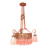 Chandelier in wrought iron from the "art deco" period (1925)