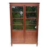 Mahogany library showcase Louis XVI style