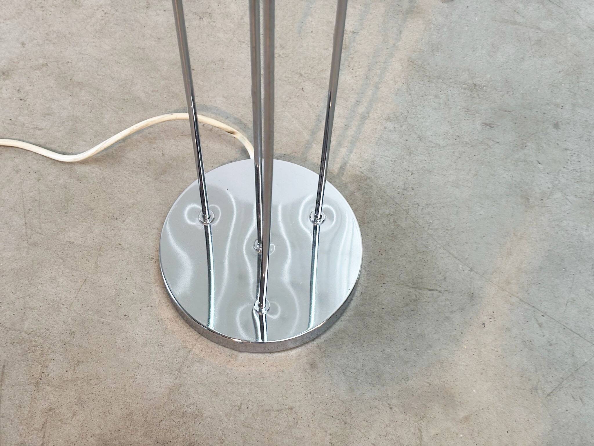 Chrome floor lamp attributed to Angelo Brotto