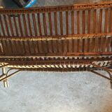 Banquette en rotin vintage