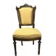 Queen's chair in Louis XVI style, wood and fabric, late 19th century.