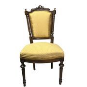 Queen's chair in Louis XVI style, wood and fabric, late 19th century.