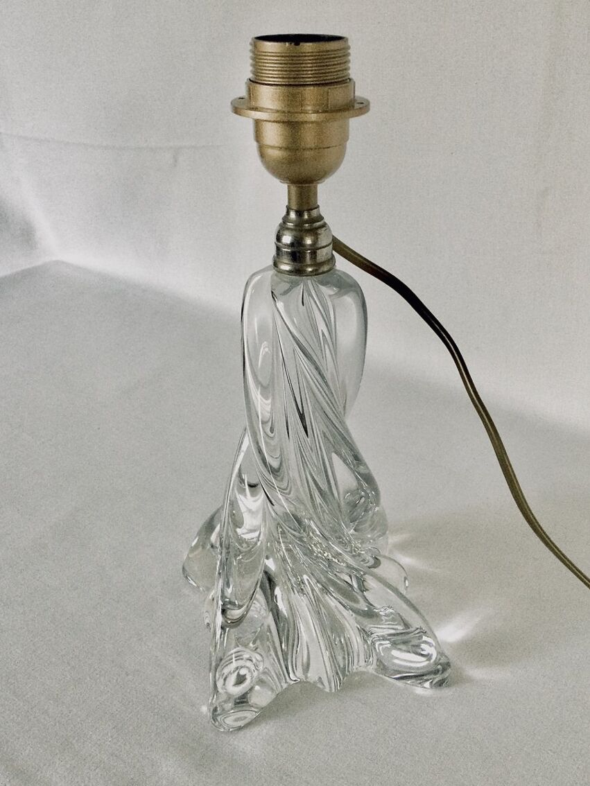 Pied de lampe en cristal de Baccarat | Selency