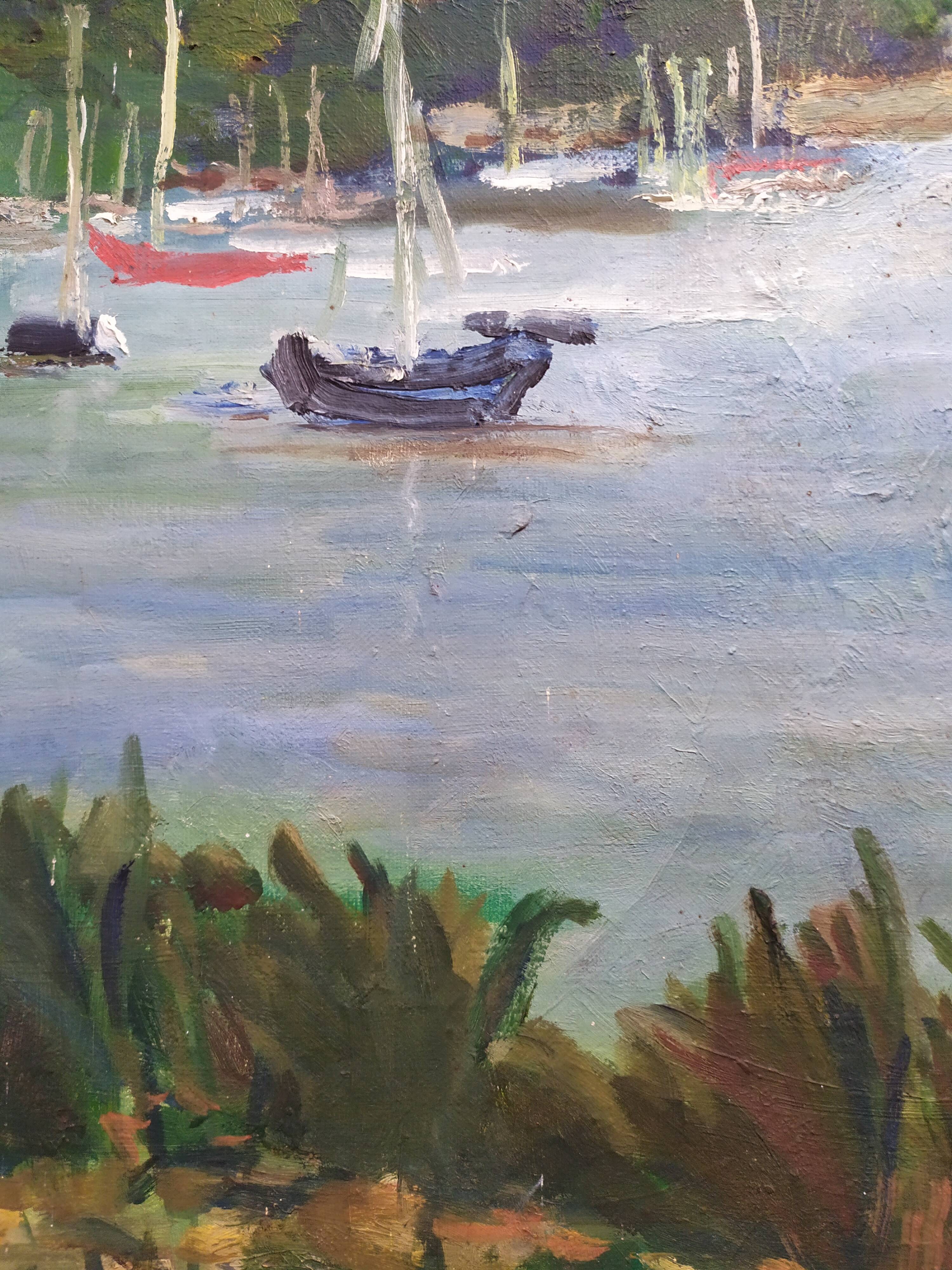 Huile sur toile Marine