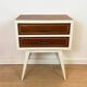 Vintage 1960's Beech and Teak Nightstand