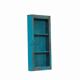 Vintage blue old teak wall display case patina and original piece from india