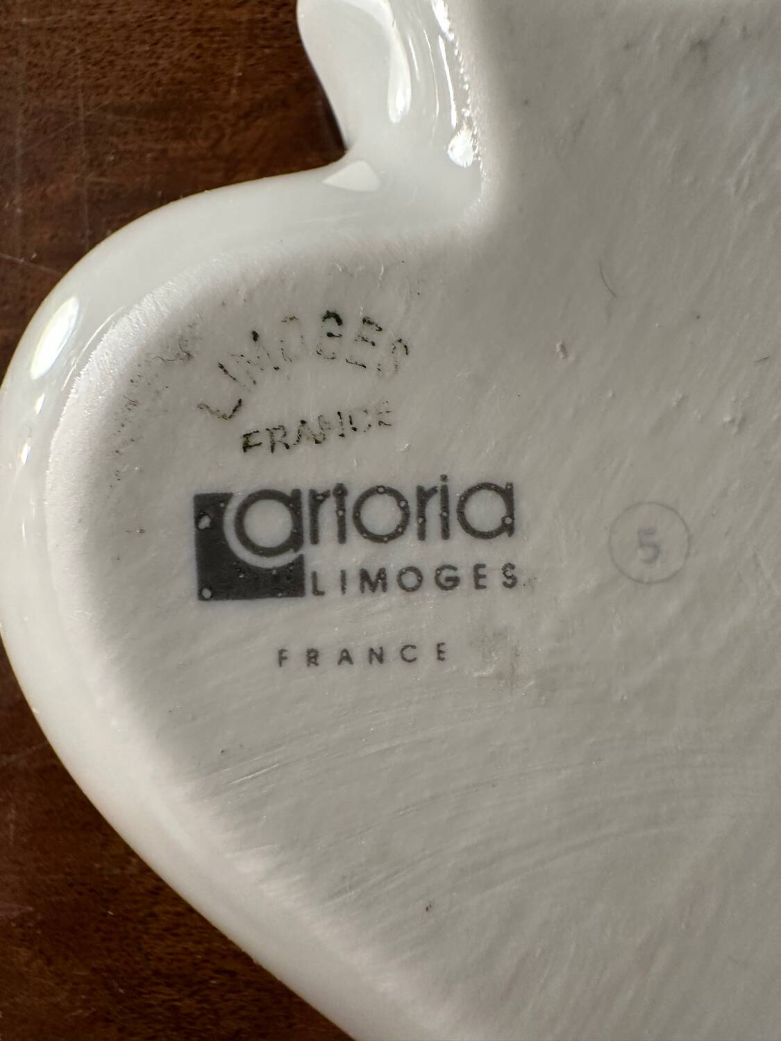 Bridge Table Ashtray - Ace of Spades - Vintage Porcelain Artoria Limoges