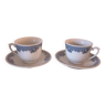 Set of two cups and plates