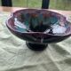Flamed enamelled ceramic candle holder
