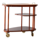Scandinavian vintage mahogany trolley, 1940s