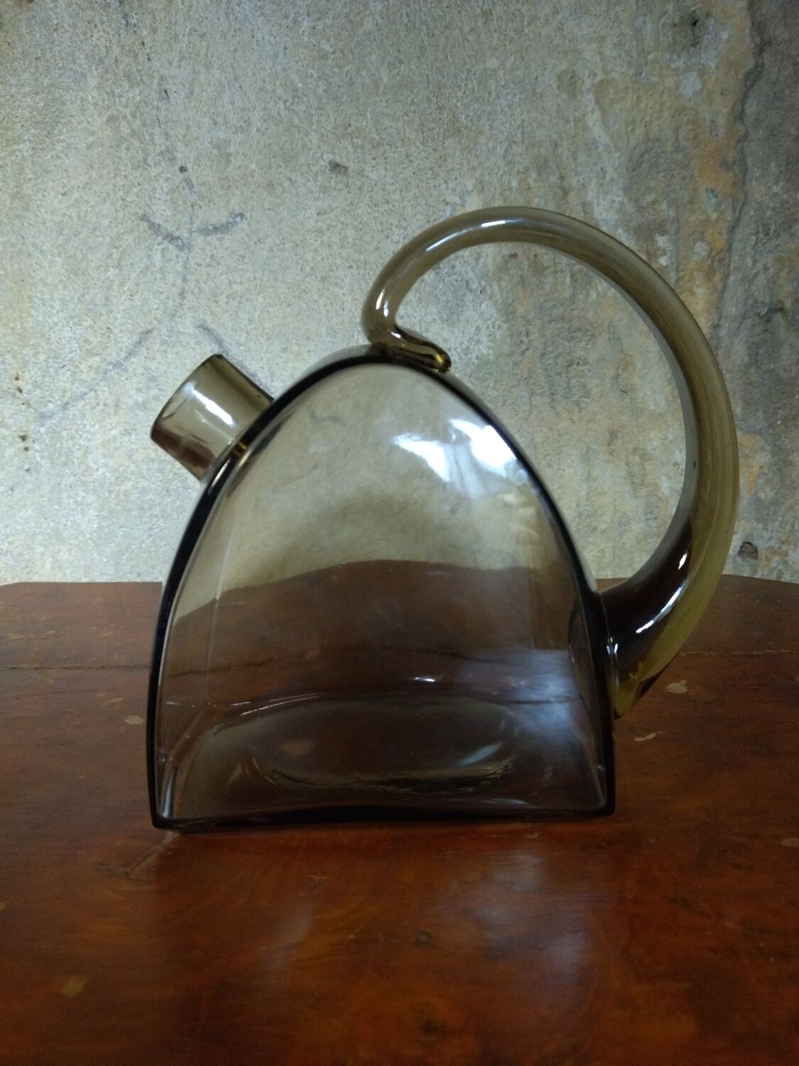Original vintage carafe in smoked glass