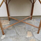 Vintage bamboo and rattan table
