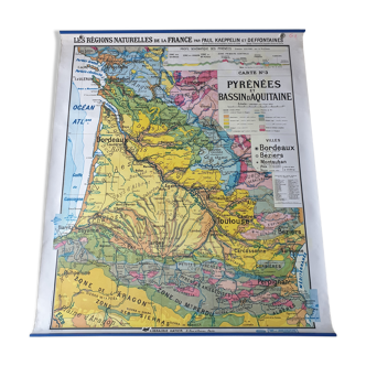 Map by Paul Kaeppelin on the Pyrenees and the Aquitaine basin