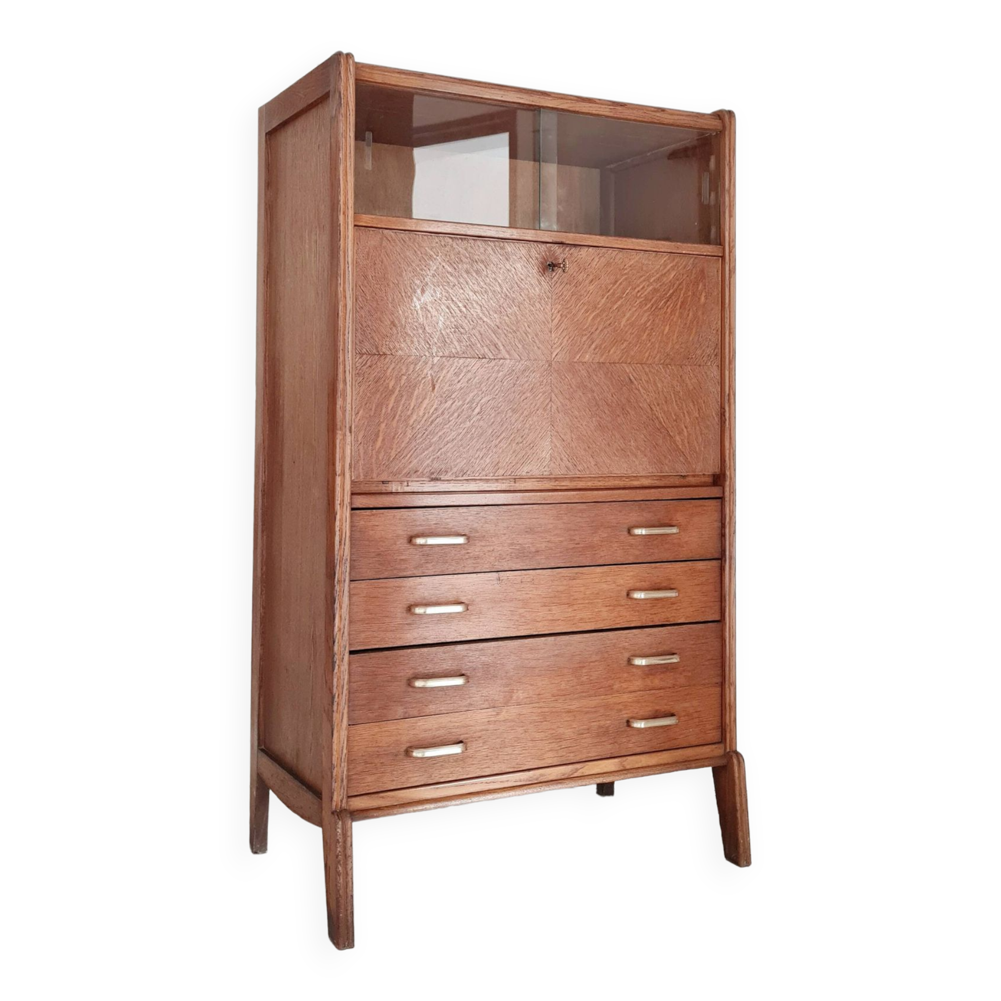 Scandinavian secretary desk - showcase chest of drawers