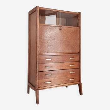 Secrétaire scandinave - bureau commode vitrine