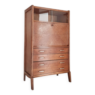 Secrétaire scandinave - bureau commode vitrine