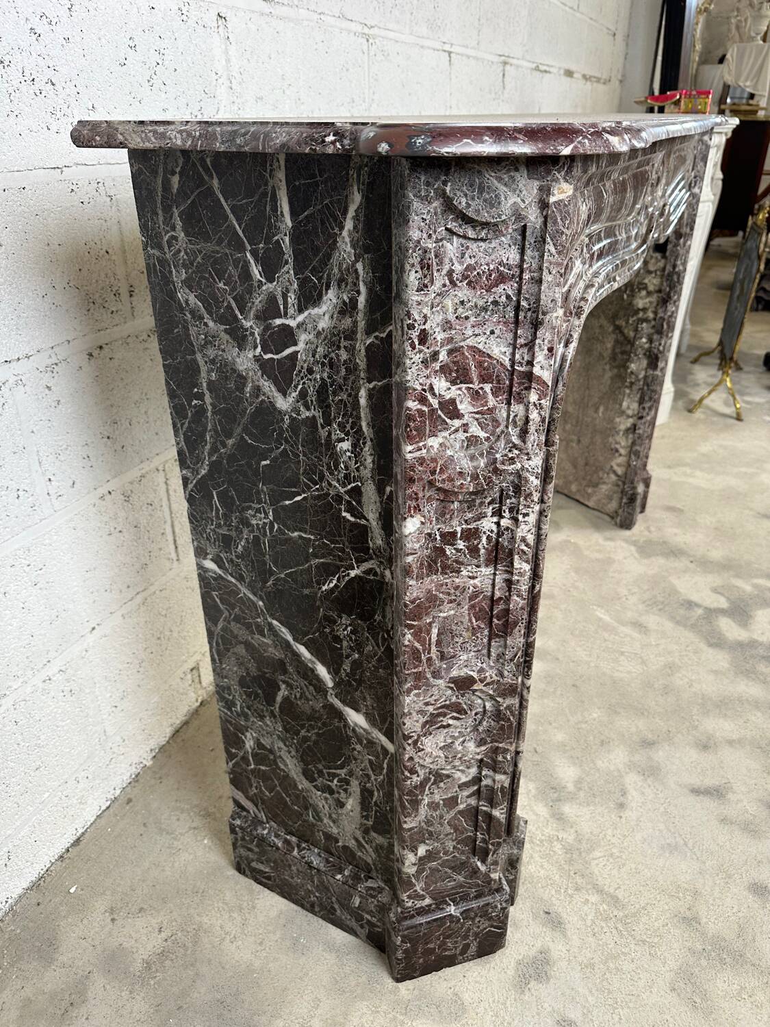 Italian Levanto marble fireplace 19th century