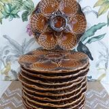 Sarreguemines barbotine shellfish dish