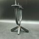 Brutalist Candle Holder Candlestick 4 Candles in Wrought Iron 60s/70s