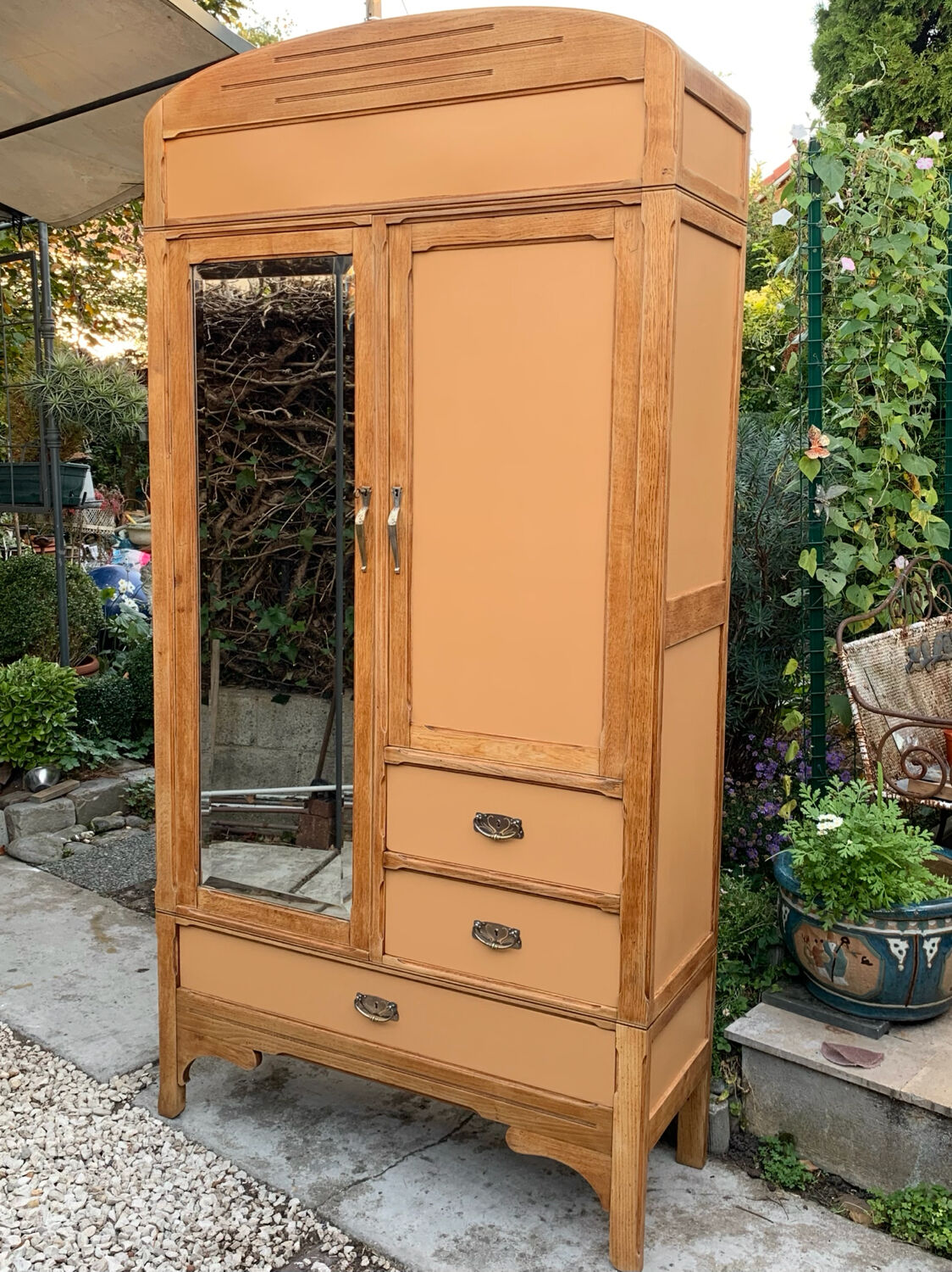 1920s Parisian Art Deco hotel wardrobe, removable