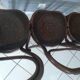 Suite of 3 chairs bistrot Thonet model heart n 28 around 1900