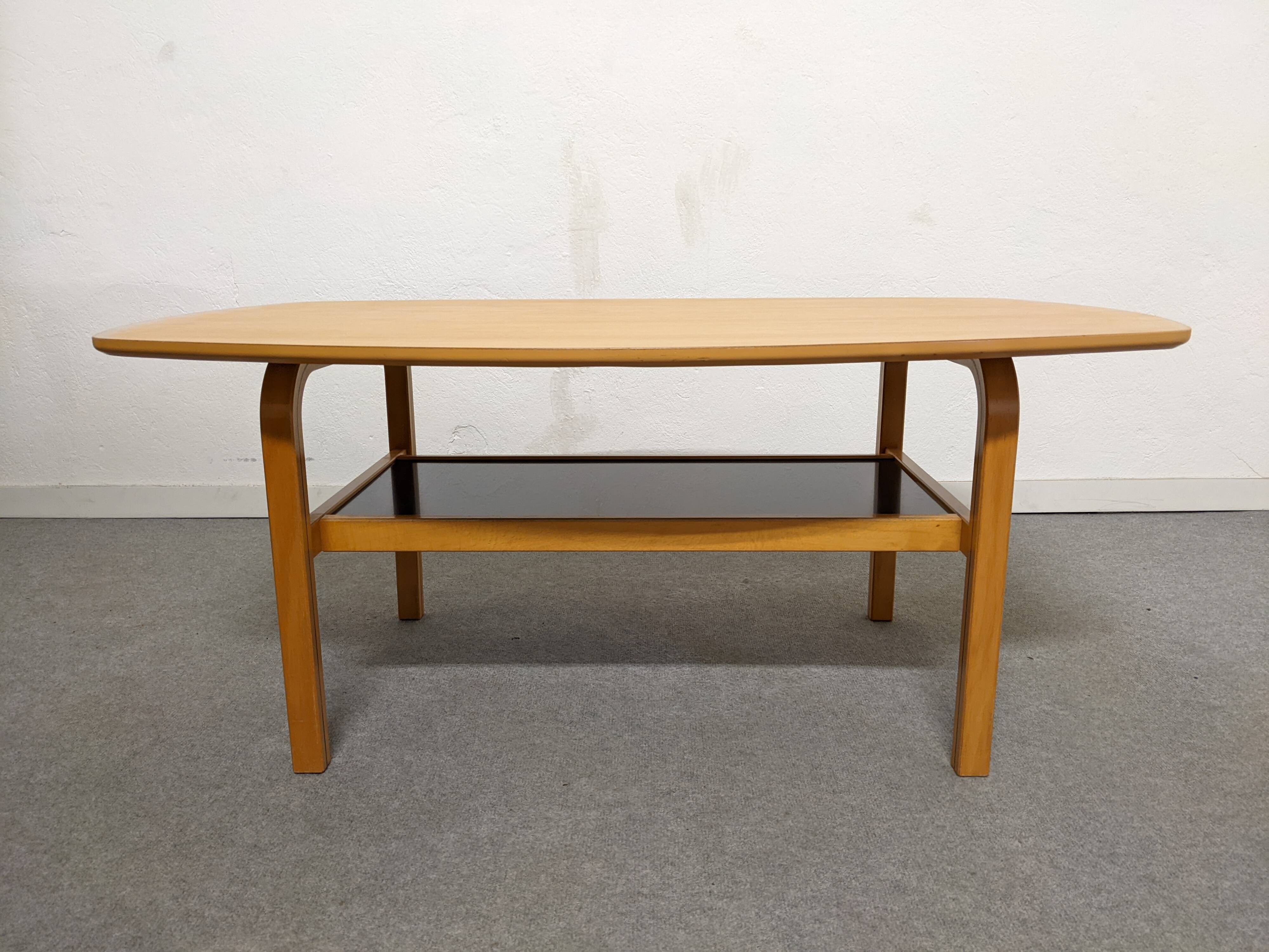 Table basse bow wood des années 60/70