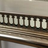 Neoclassical style rolling table in silver metal