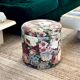 Pouf en velours 1970