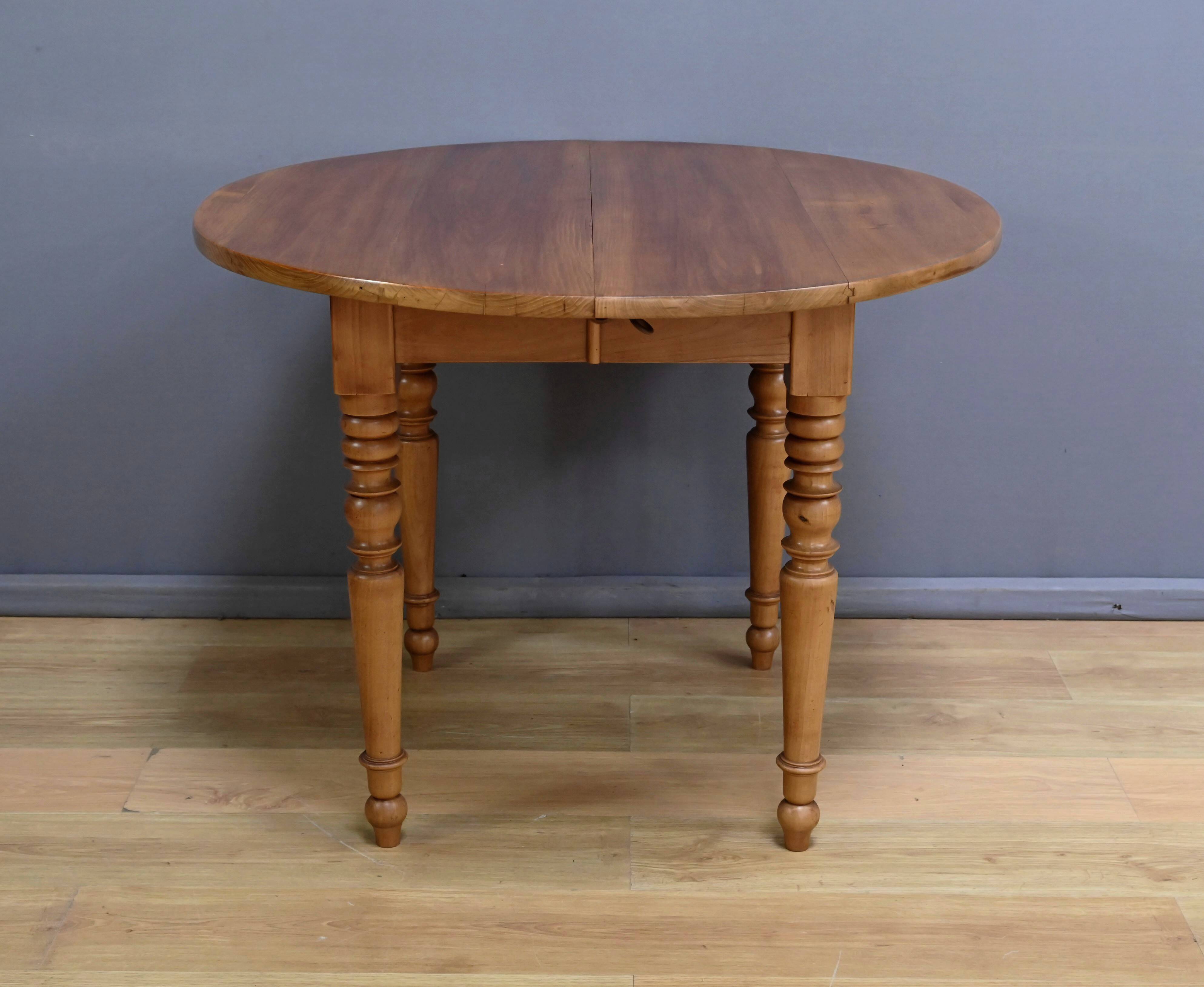 Cherrywood Extending Table, Louis-Philippe Style – 1900