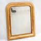 Set of two small French Louis-Philippe gilt red mirrors from the 19th century.