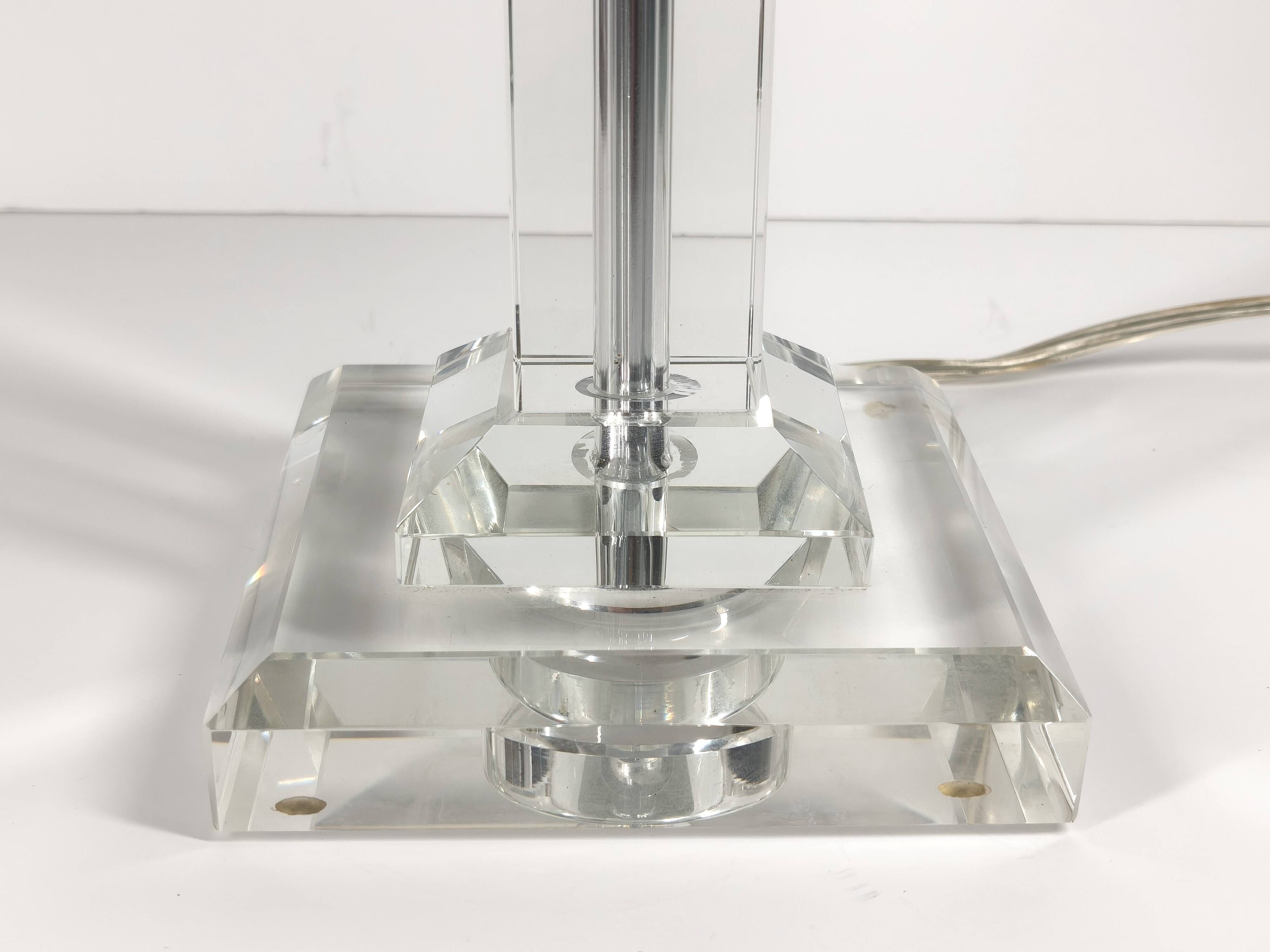 Table lamp Crystal in Plexiglass – 70s/80s