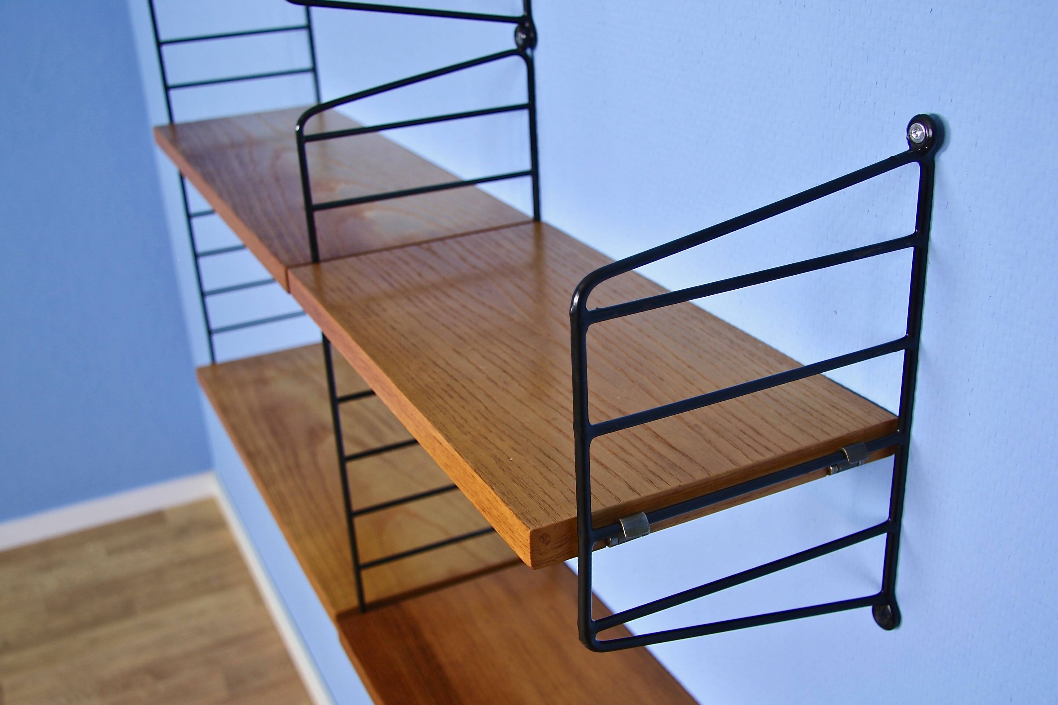 Vintage Danish beech shelf by Nisse Strinning for String, 1960s.