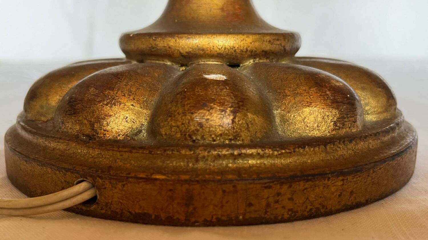 Vintage wooden table lamp