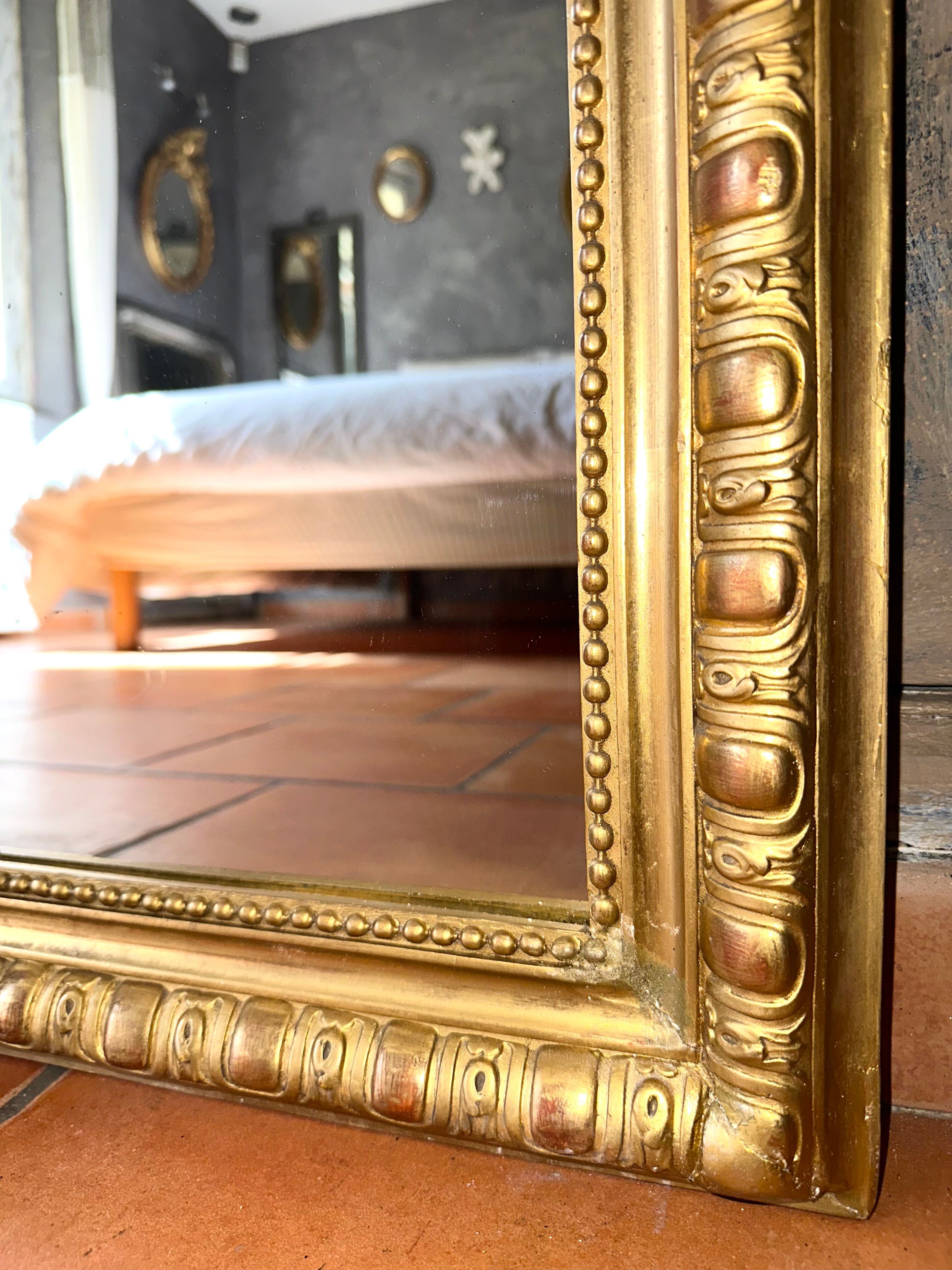 Louis-Philippe antique gilded mirror 19th century