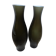 Paire de vases en verre taupe