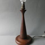 Scandinavian lamp in solid teak, around 1950.