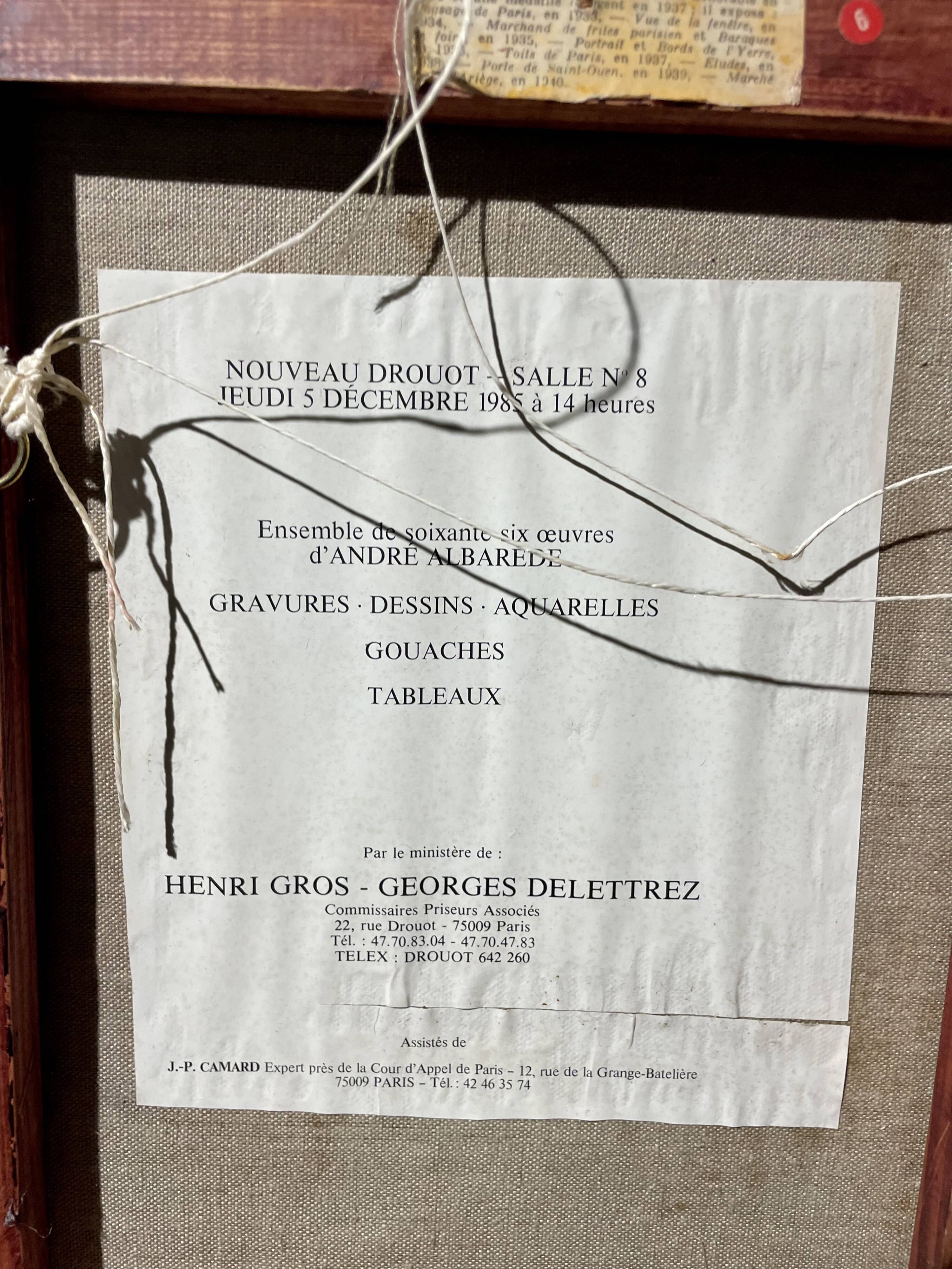 Oil on cardboard attr. to André-René Albarede