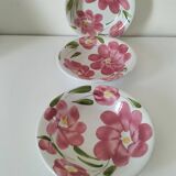 Assiettes creuses fleuries – Faïencerie San Marco, Italie – années 80