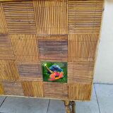 Audoux Minet vintage rattan bar from the 50s
