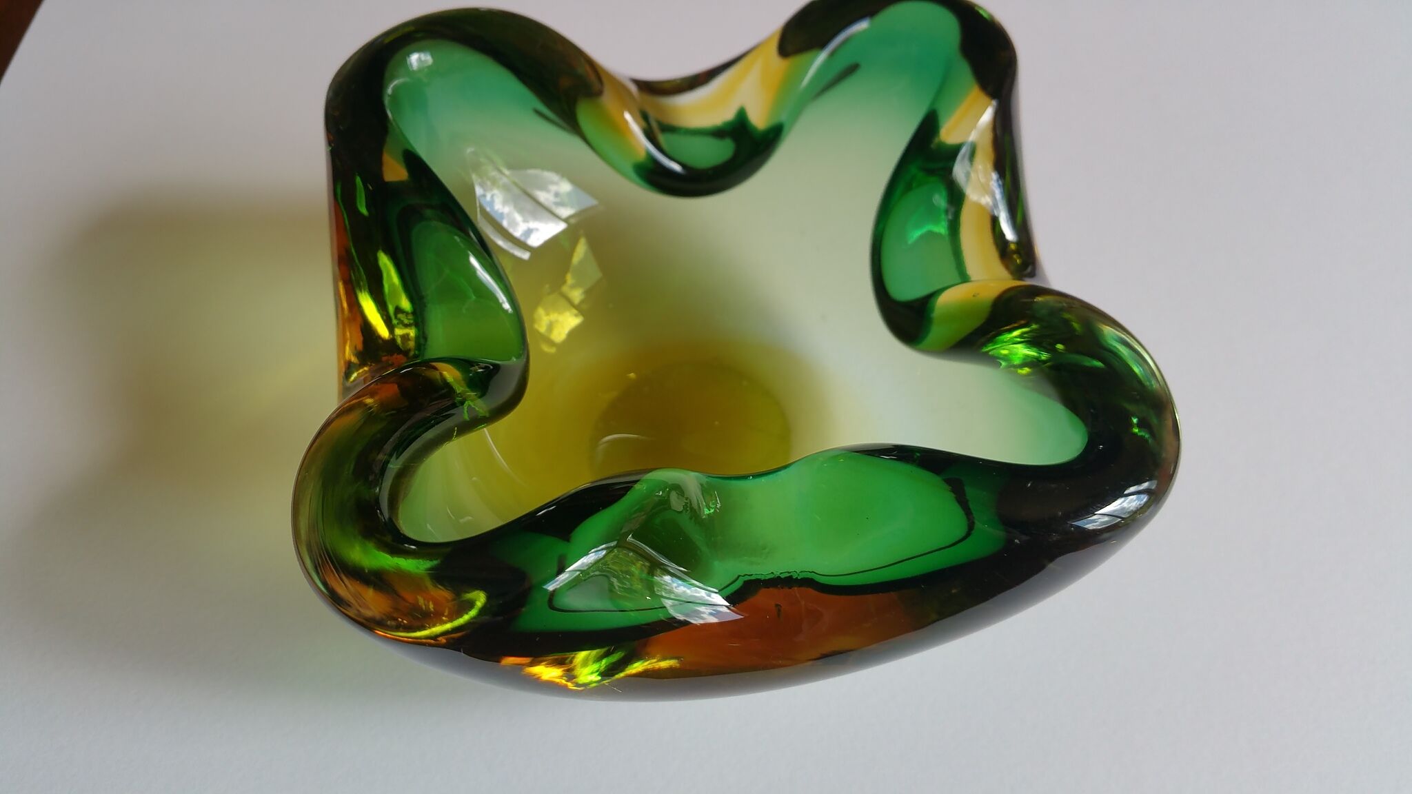 Sommerso ashtray in Murano glass, from the 60s