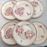 6 assiettes plates Choisy Leroy