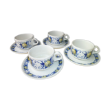Set of 4 cups of espresso Villeroy Boch Model Cadiz Exclusivity Claquesin