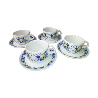 Set of 4 cups of espresso Villeroy Boch Model Cadiz Exclusivity Claquesin