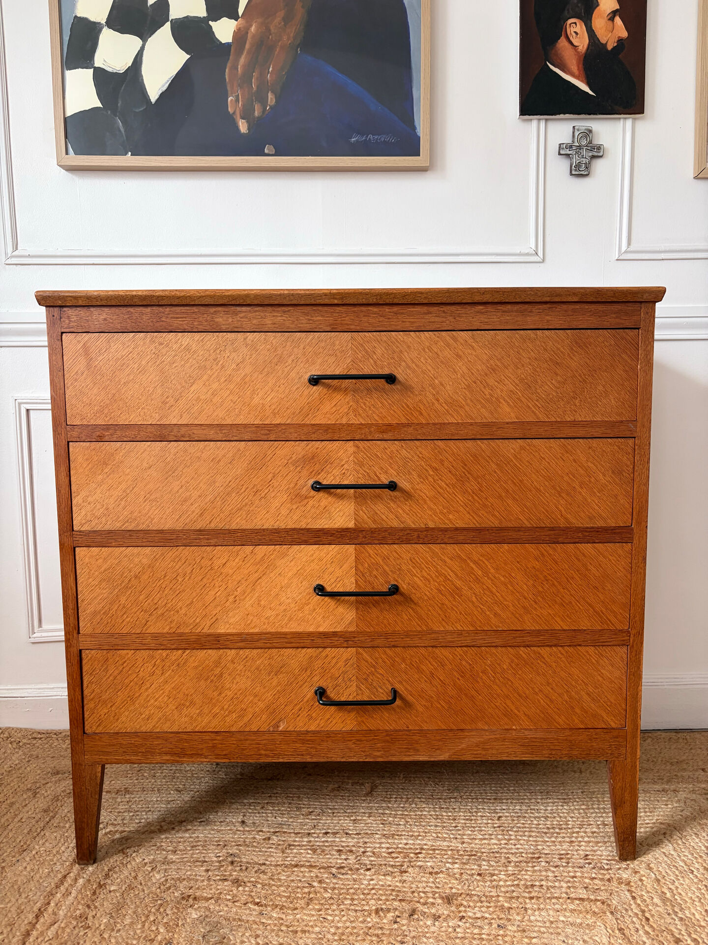 Commode en chêne années 50/60 vintage 