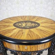 Inlaid Sewing Table in Various Woods, 1890s