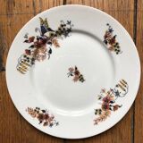 Set of 7 vintage dessert plates, butterfly pattern